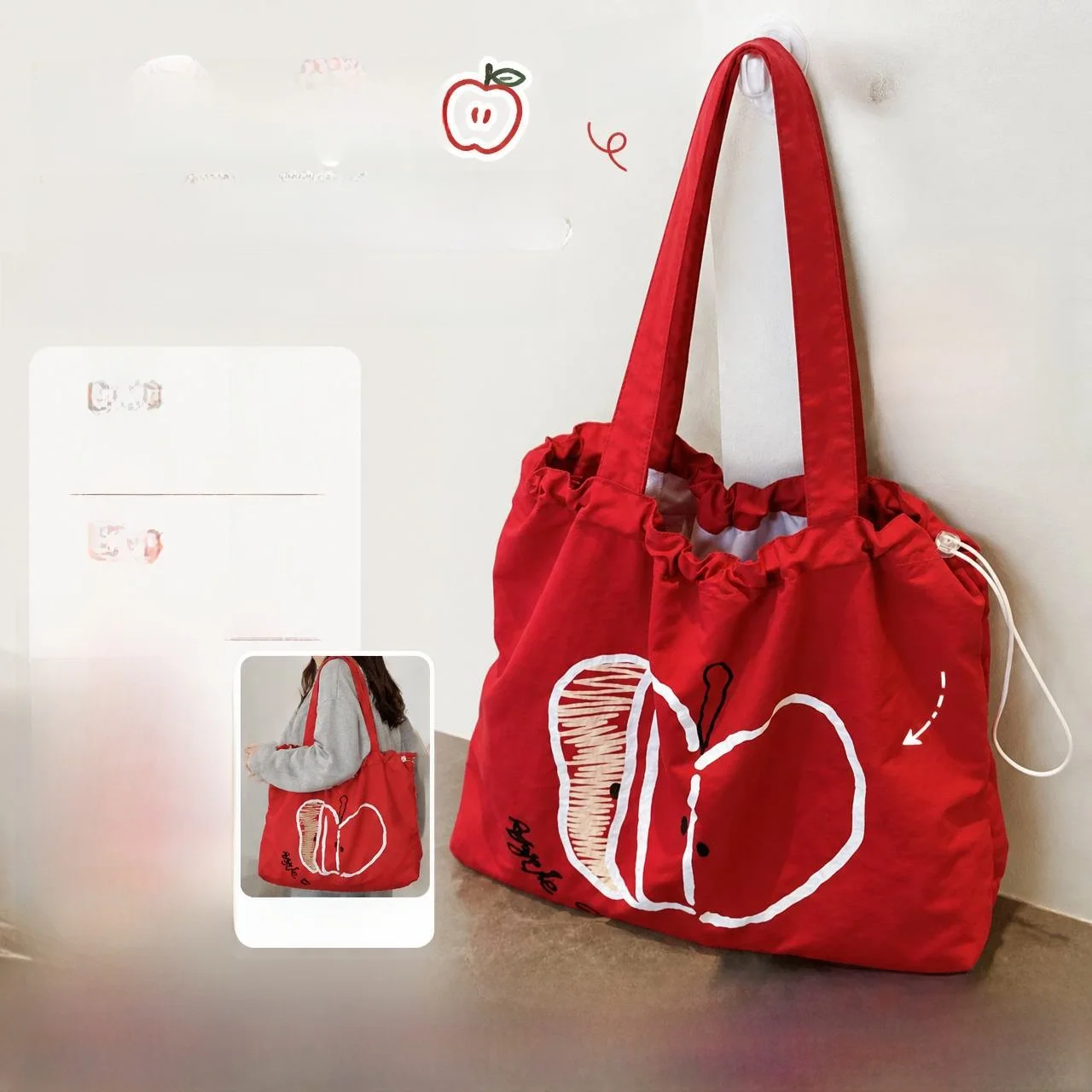 bolsa-de-ombro-estilo-ins-vermelha-fofa-para-estudantes-e-trabalhadores-bolsa-de-mao-para-primavera-e-verao-bolsa-de-ombro-Unico-bolsa-de-escritorio-material-de-nylon
