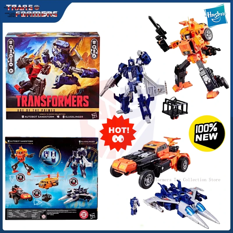 

New stock Transformers G Sandstorm&Slugslinger movie anime character figurine Beast King model toy collection birthday gift G1