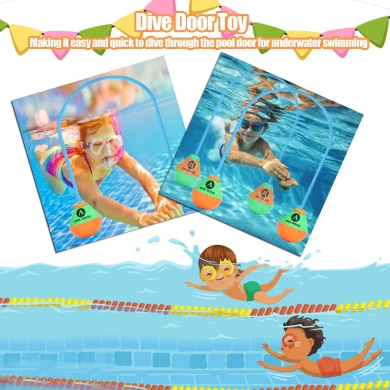 Porte de plongée pour enfants, 2 pièces, jeux d'eau, jouets d'entraînement sous-marin, jouet de natation intéressant