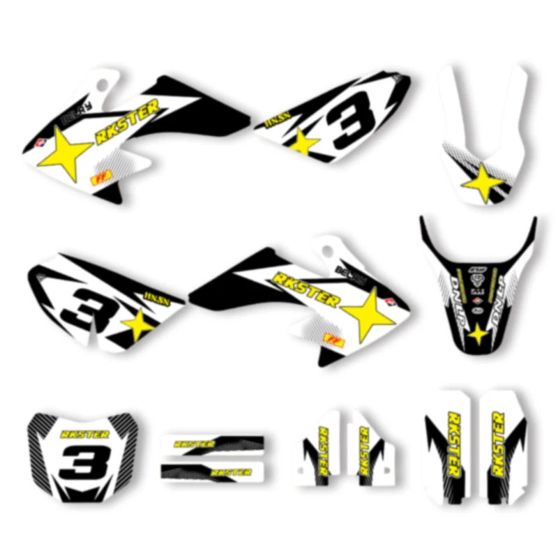 

DSMTECH Custom Graphics Background Decal for HONDA CRF 2000 2001-2012 CRF50 2013 2014 2015-2021 CRF50 Stickers Kits 005