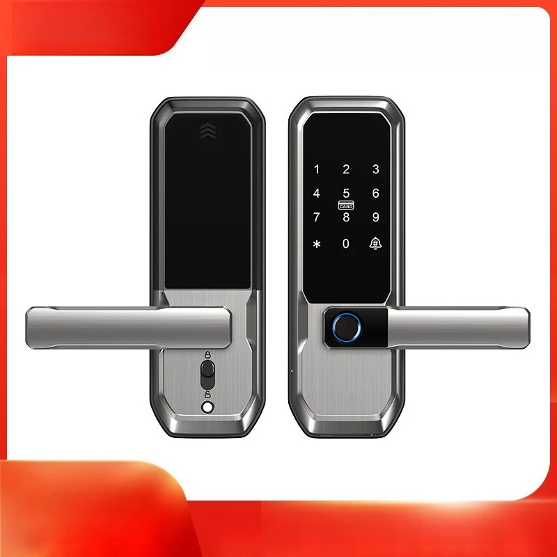 Indoor Smart Door Lock Fingerprint Password Lock With Remote Unlock Fit Household Wooden Room Door Indoor Safety Access Hardware