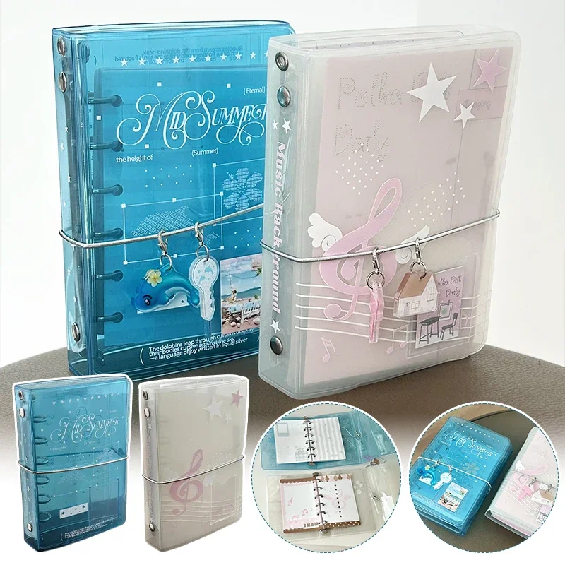 

A7 ПВХ-переплет, обложка-органайзер, сделай сам, хранение фотокарточек, коллекционная книга, освежающий планировщик, журнальная книга с разделителями страниц