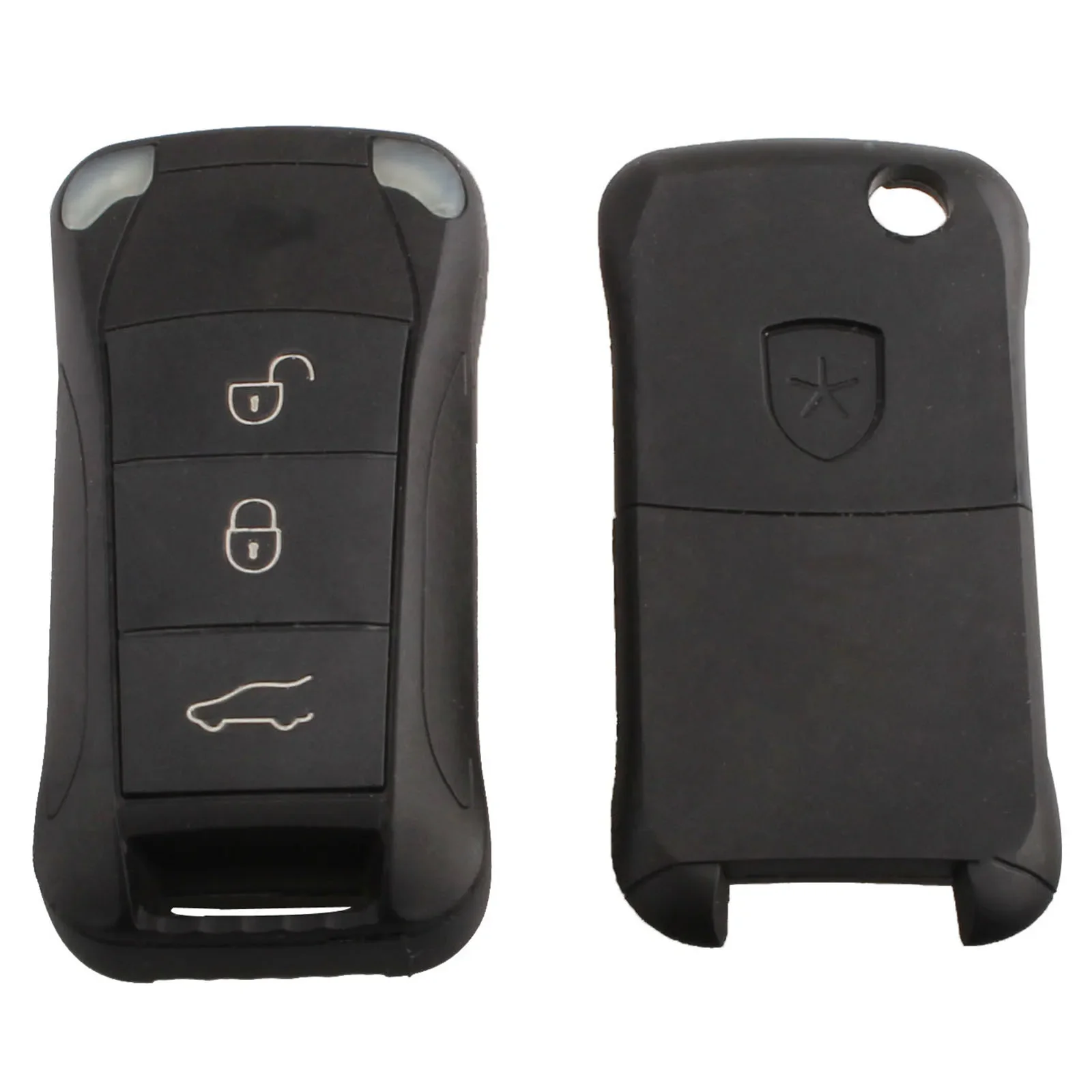 

1Pc Folding 3 Button Uncut Blade Flip Remote Car Key Shell Case Fob Fit for Porsche Cayenne