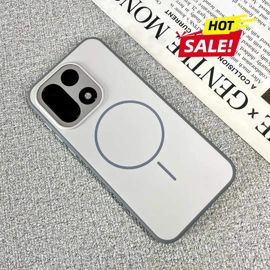 

For OnePlus 15 Case Simple solid color skin-feel magnetic closure Cover For OnePlus15 Shockproof Bumper Funda