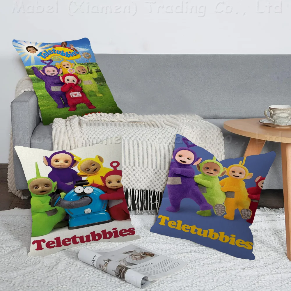 

Cute Teletubbies Pillow Gifts Home Office Furnishings Bedroom Sofa Car Cushion Cover Case 45x45cm