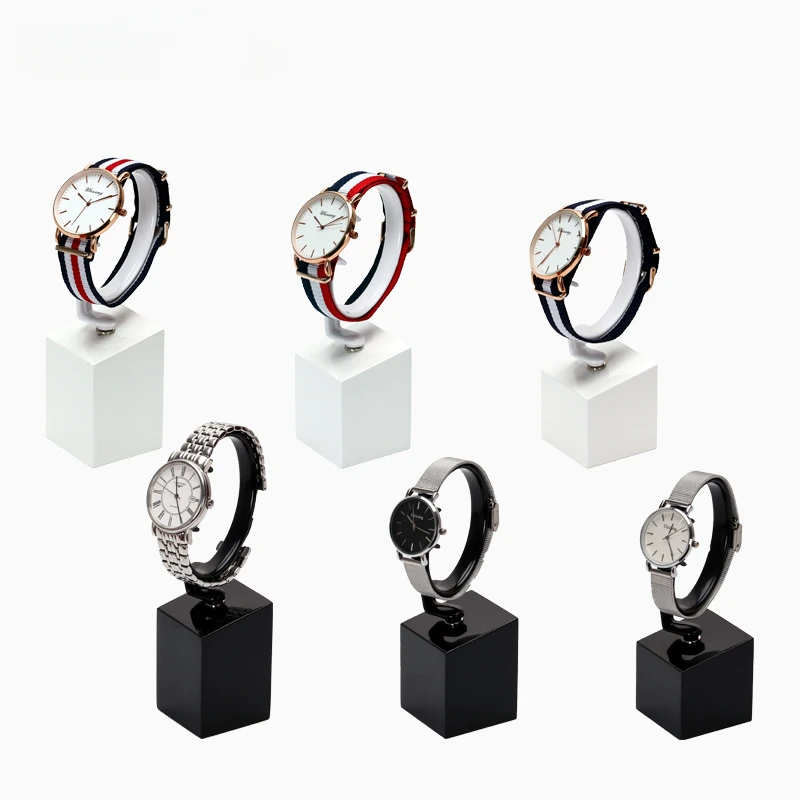 

High end piano lacquer watch display rack, counter display props, automatic watch holder, C-ring bracket, watch display tray