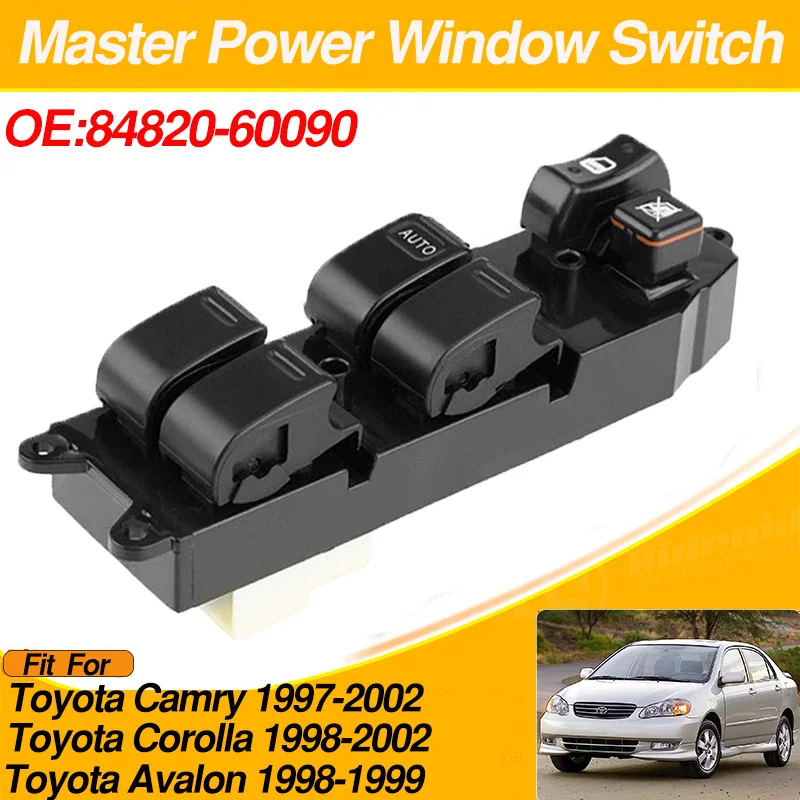 

84820-60090 LHD Auto For Toyota Avalon Camry Corolla Master Window Control Switch Glass Button 14 Pins 84820-AA011