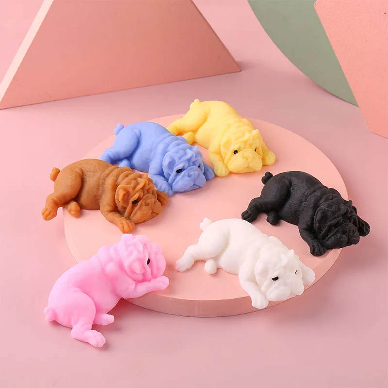 Squishy cães bonito dos desenhos animados animais brinquedos brinquedos puzzle simulação de descompressão brinquedo anti-stress festa presentes do feriado para crianças