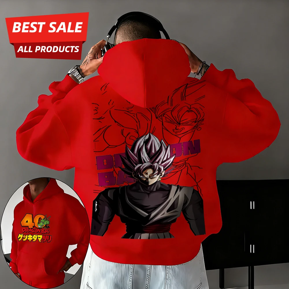 

Новая осенне-зимняя толстовка унисекс 2026 года с принтом Dragon Ball Zamasu к 40-летию, 100% хлопок, аниме-принт, повседневная уличная одежда, большие размеры