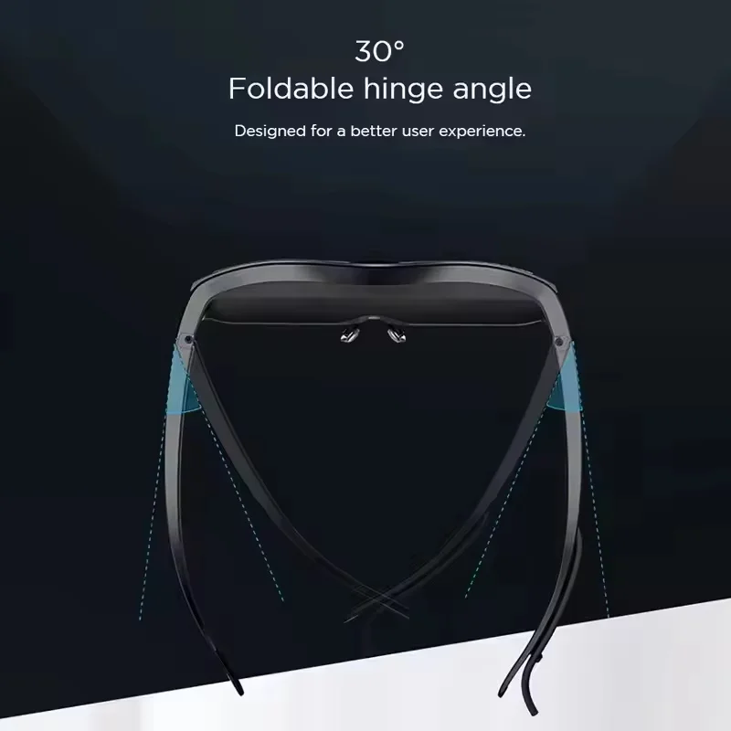 نظارات TCL Rayneo NXTWEAR AIR الذكية AR (الإصدار الخارجي) شاشة 3DOF HD Micro-OLED لألعاب PS4 والتلفزيون المحمول للسينما الخاصة