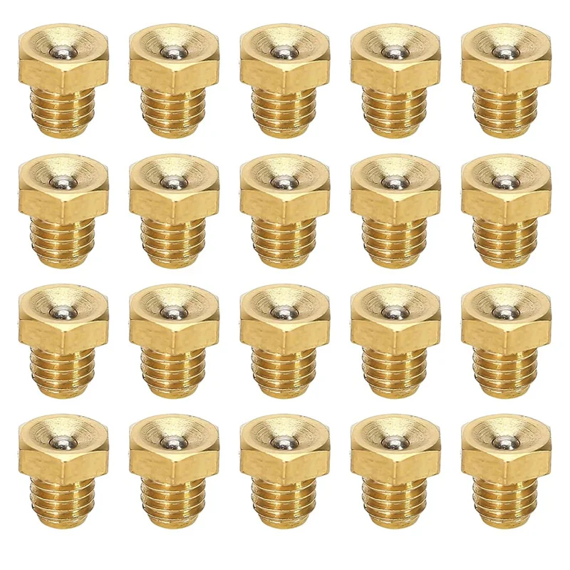 20 قطعة M6x1mm متري ذكر الموضوع فلوش مستقيم الشحوم Zerk الحلمة اكسسوارات ل آلة أداة اكسسوارات تزييت-A27R