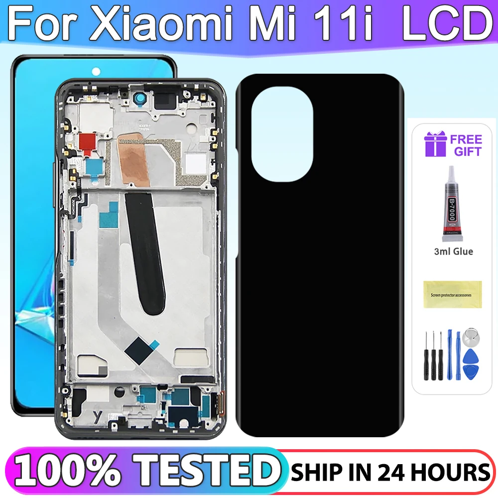 6.67’’ For Xiaomi Mi 11i LCD M2012K11G Display Touch Screen Digitizer Assembly Replacement For Xiaomi Mi 11i LCD Screen replace