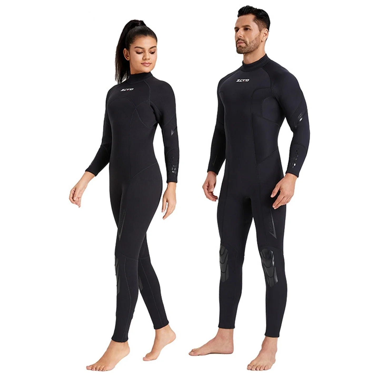 

3MM Neoprene Wetsuit Men Women's Long-Sleeved Thick Thermal One-Piece Swimsuit Snorkeling Surfing Jellyfish Diving Suit