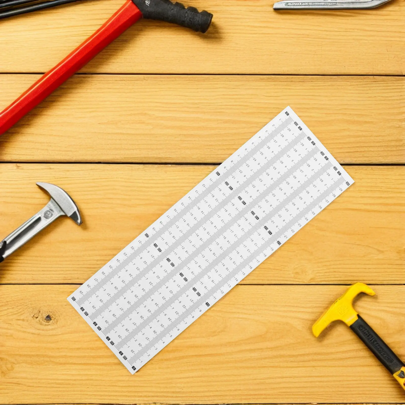 20Pcs Self Adhesive Ruler Sticker Waterproof Adhesive Tape Measure Peel and Stick Workbench Ruler Tape for DIY Woodworking