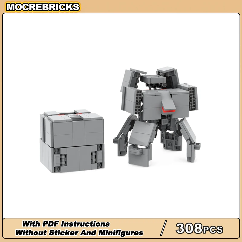 

Креативный MOC Box Bot, строительные блоки, сборная модель, сделай сам, трансформирующий робот, технология, кирпичи, игрушка, рождественский подарок