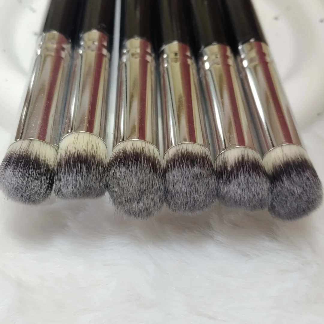 Pennello per trucco professionale da 6 pezzi con punta in setola di nylon sintetica con manico per fondotinta resistente, polvere, fard, pennello per fondotinta