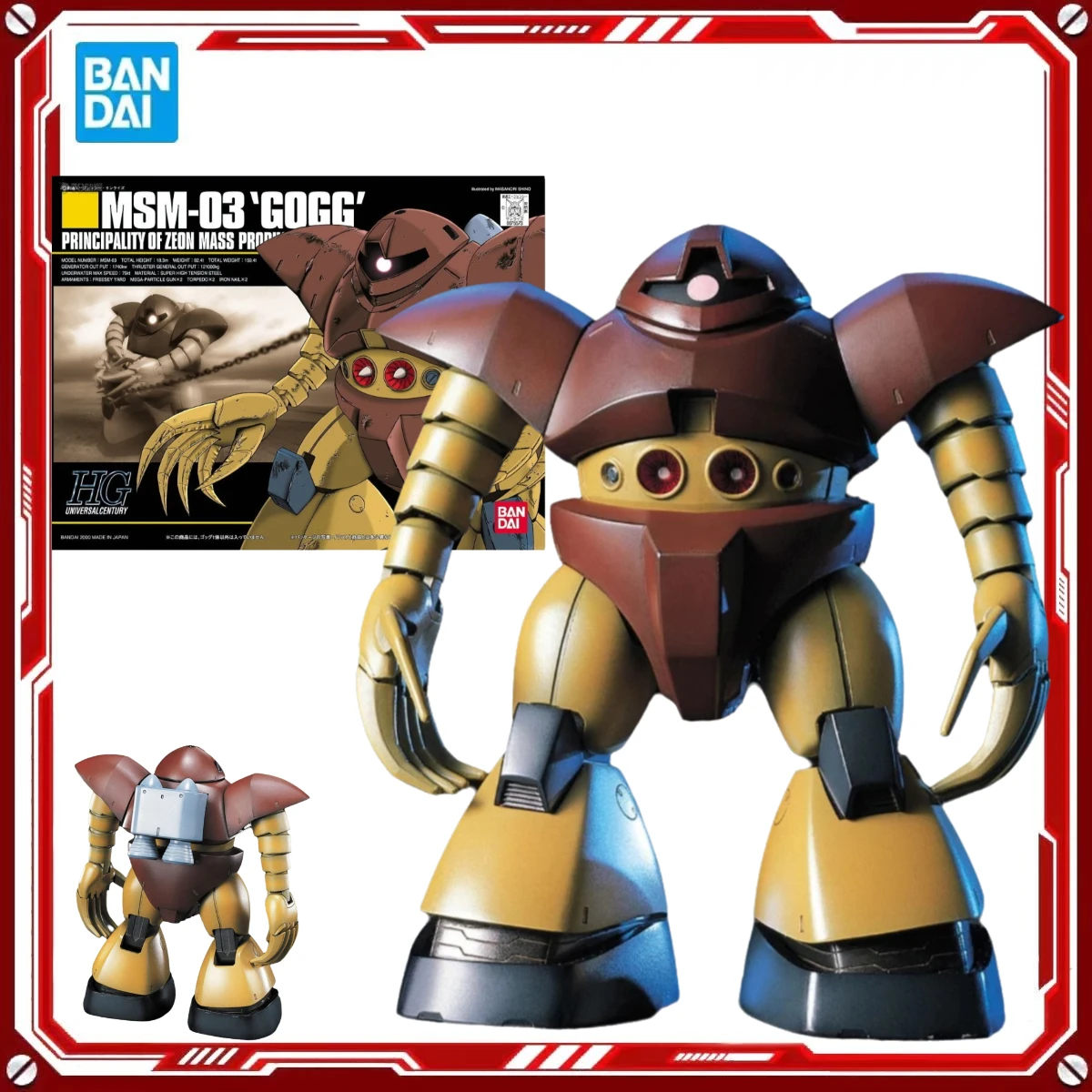 

Genuine Bandai Original MSM-03 Gogg Figure Model Kits HGUC Gundam Anime Figures Action Model Toys Gift for Boy girl In Stock
