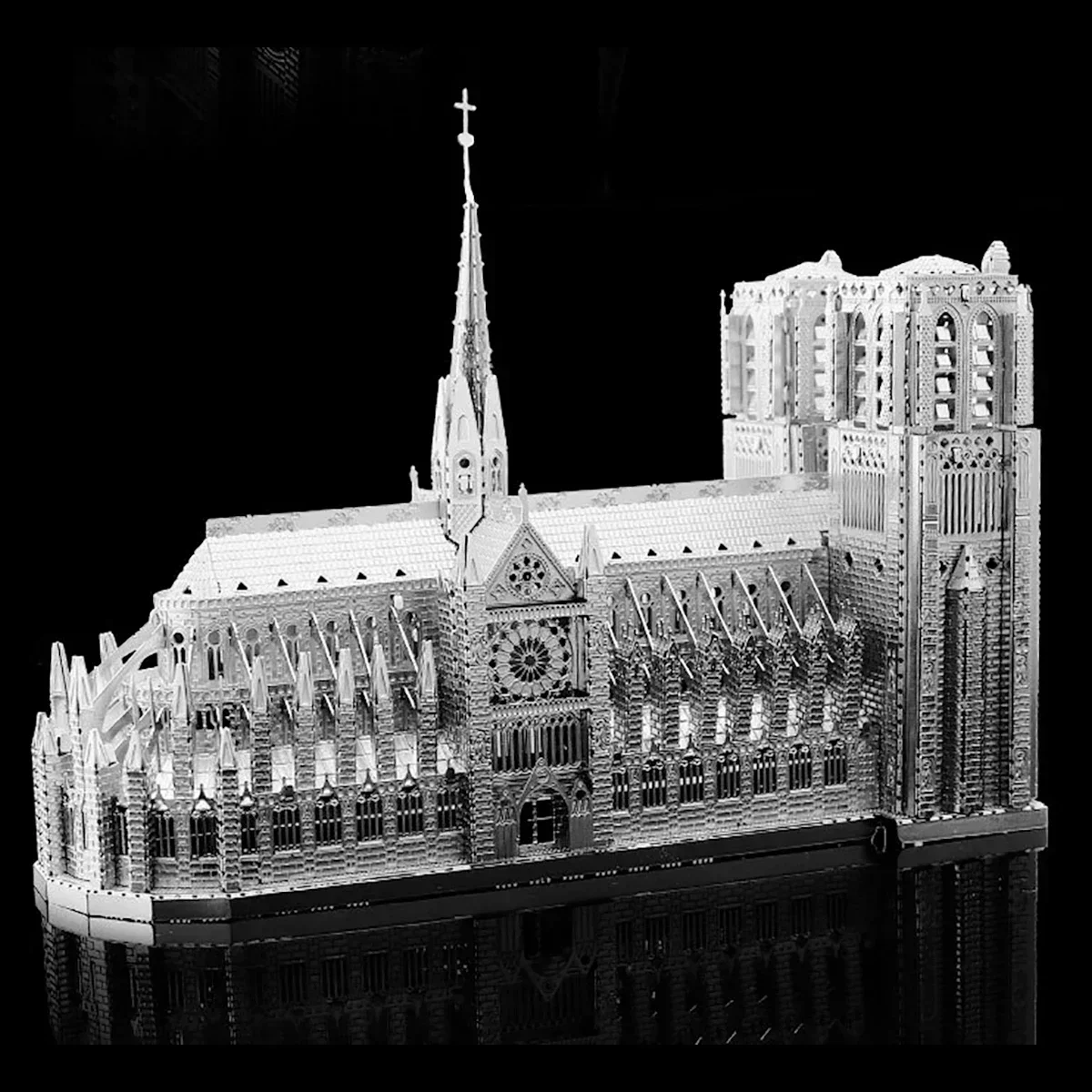 Notre Dame de Paris 3D Puzzle metalowe zestawy modeli DIY wycinane laserowo Puzzle wyrzynarka zabawkowa dla dzieci