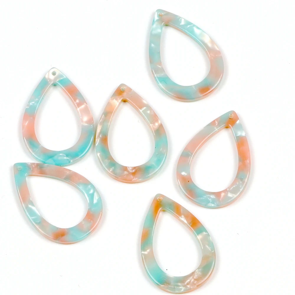Schildpatt-Perlen, Acetat-Acryl-Leoparden-Anhänger, Tropfenförmige Anhänger, Schmuckzubehör, Ohrringteile, 31mm X 21,5mm – Detail 4