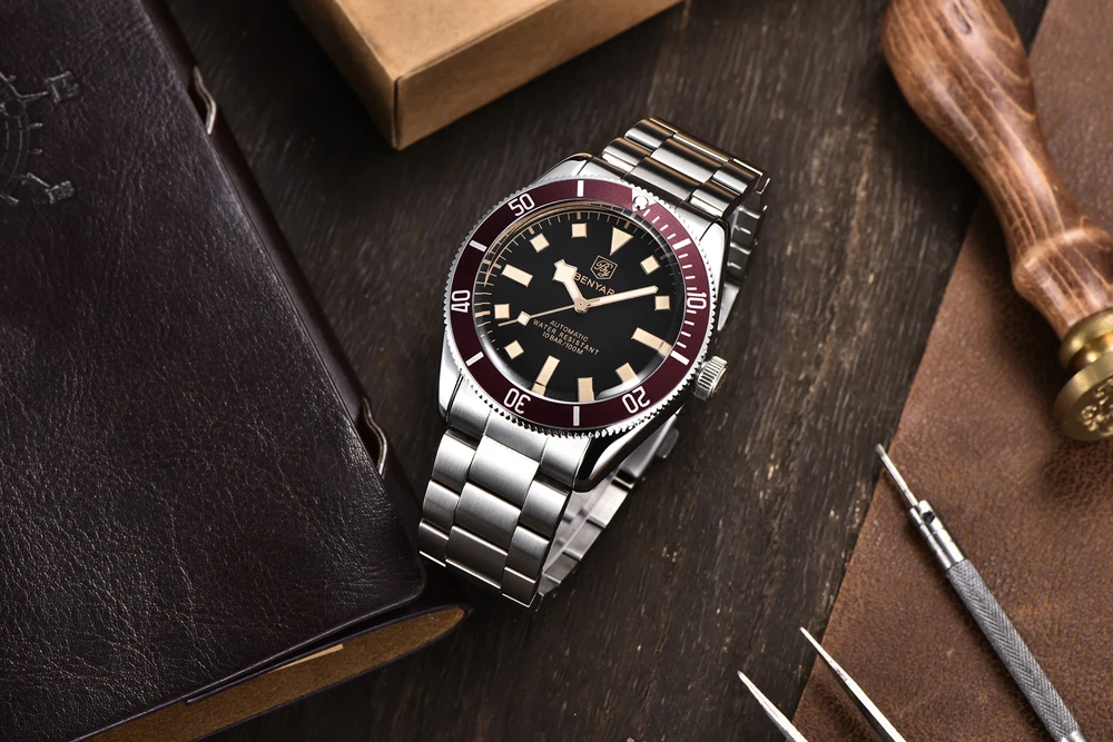 2026 Neue BENYAR Herren Luxus Automatikuhren Mechanische Business Wasserdichte Armbanduhr für Männer Sport Leuchtende Herren Armbanduhr – Detail 8