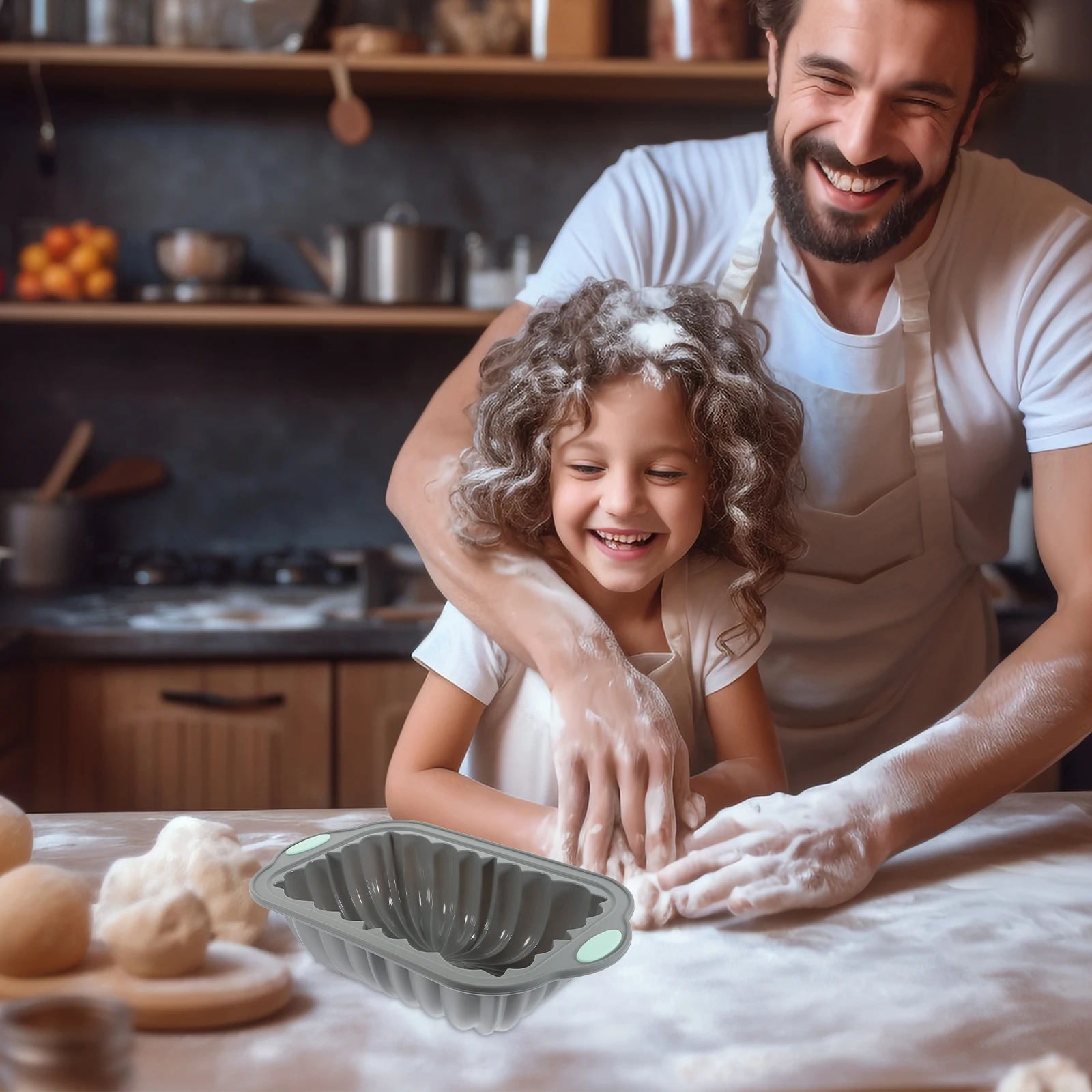 

1pc Two-Color Silicone Bread Mold Nonstick Toast Pan Flexible Baking Accessories Loaf Cake Plate Kitchen Bakery Use