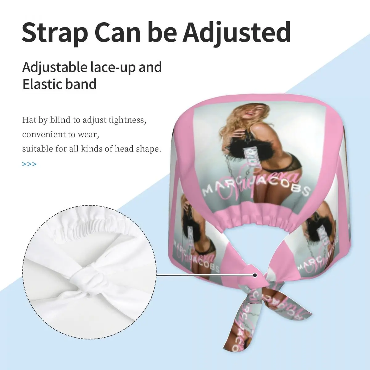 Custom Addison Rae American Singer Medical Staff Scrubs Hat Men Women Doctor Nursing Surgical Cap Scrub Caps