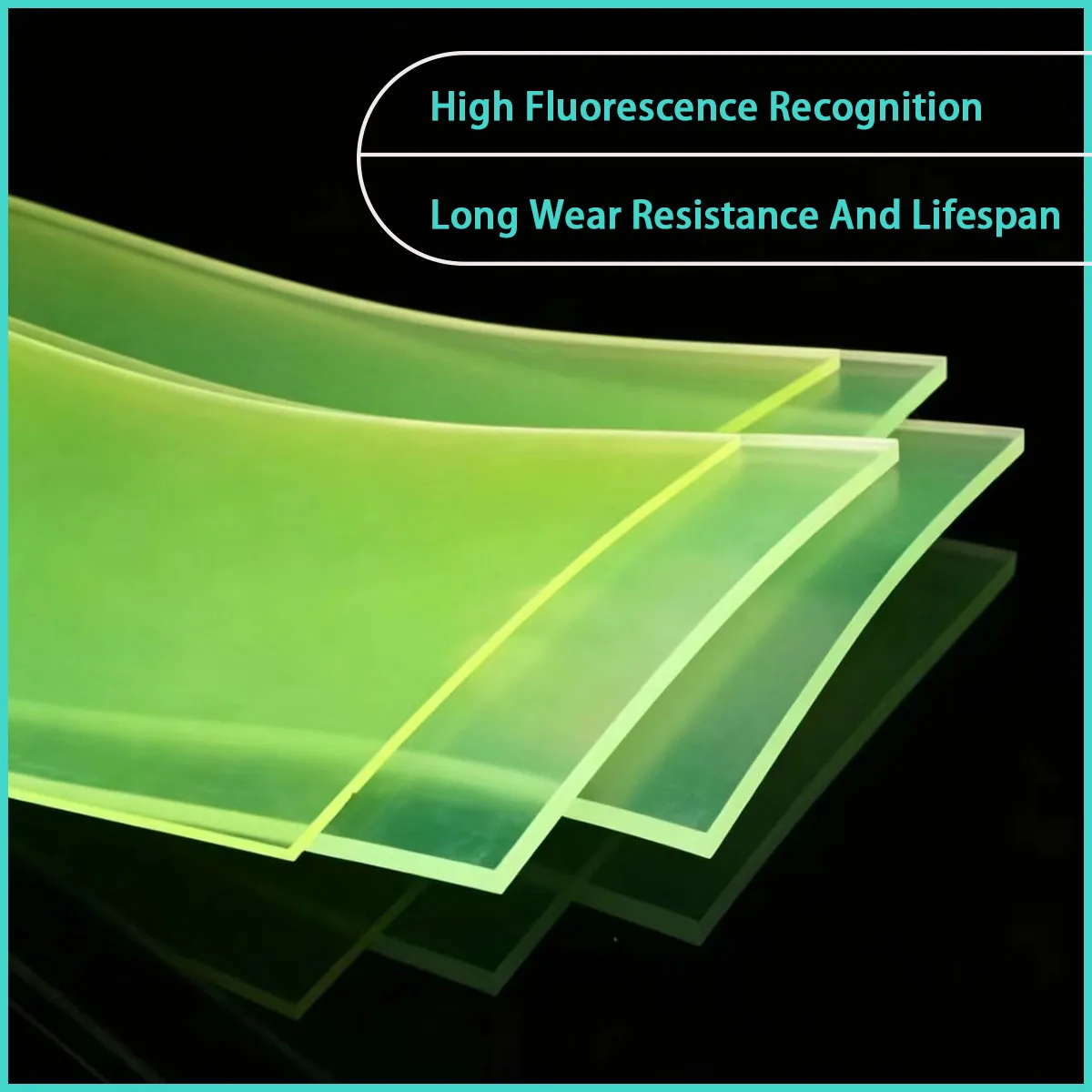 1-20mm thick fluorescent green polyurethane board suitable for various purposes such as warning signs, liners, etc