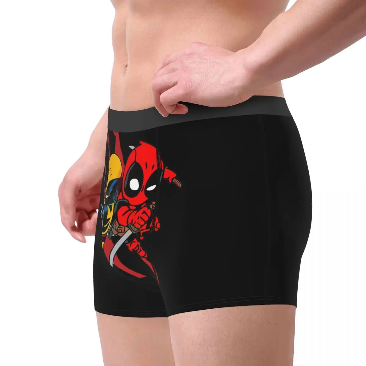 Boxer personnalisé Deadpool et Wolvierine pour homme, caleçon respirant, sous-vêtement, nouveauté