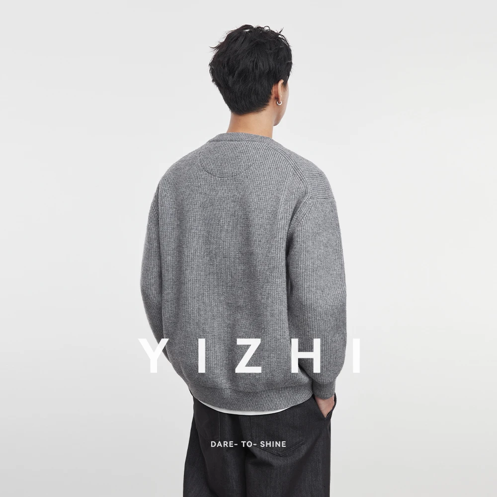 Fashion Men's Fake Two-piece Knitted Cardigan Sweater Jacket 2025 Autumn New Style Splicing Retro Casual Tops Trendy Male