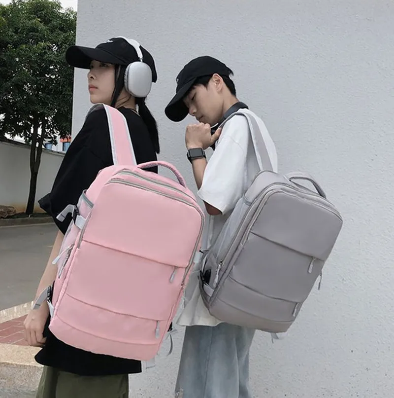Mochila Maletín Mochila de viaje con capacidad para mujeres y hombres con múltiples bolsillos Bolsa universitaria impermeable para senderismo Vuelo de negocios