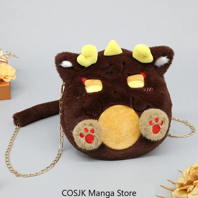 

Anime Genshin Impact Zhongli Chibi Plush Egg Crossbody Bag Cute Character Stuffed Plush Shoulder Bag Merch Package Game Ita Bag