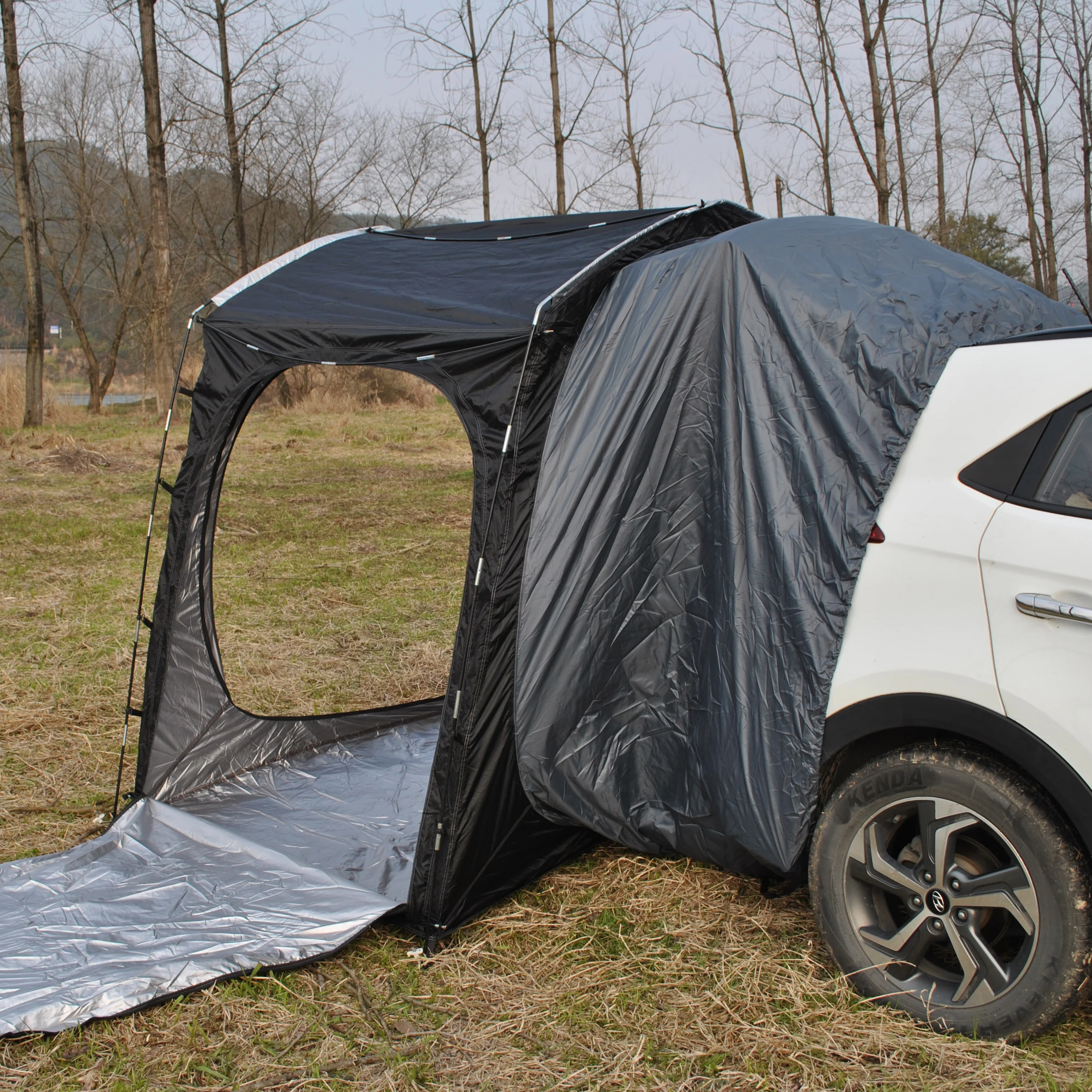 Tenda per auto SUV, tenda per portellone, tenda per tenda da sole per campeggio, tenda per SUV per veicoli, può essere utilizzata senza auto, più