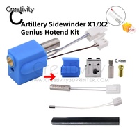 Sidewinder X1X2 NTC100K Thermistor Tube Heat Block Throat Volcano Nozzle for Artillery Sidewinder X1/X2 Genius 3D Printer Parts