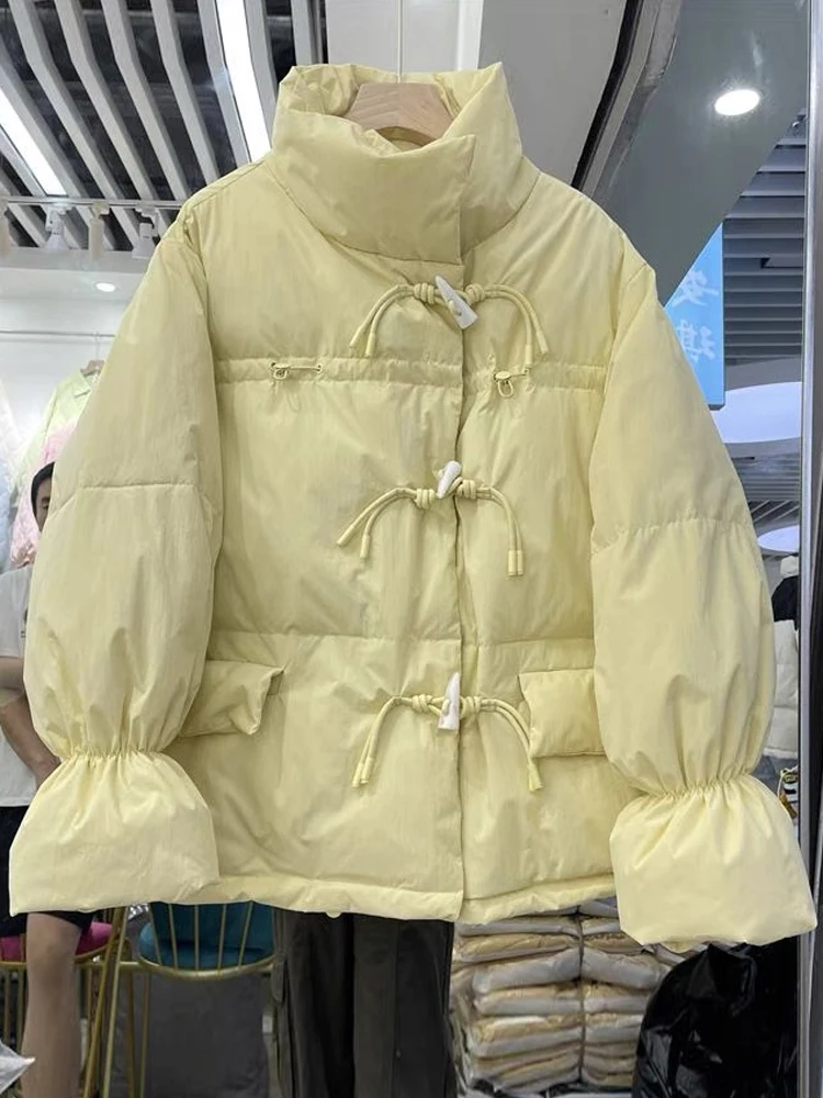 아카데믹 슬레 여성용 다운 재킷 2024년 신상 겨울 루즈핏 경량 소형 겨울 외투 브레드 슬레 폴리에스터 섬유