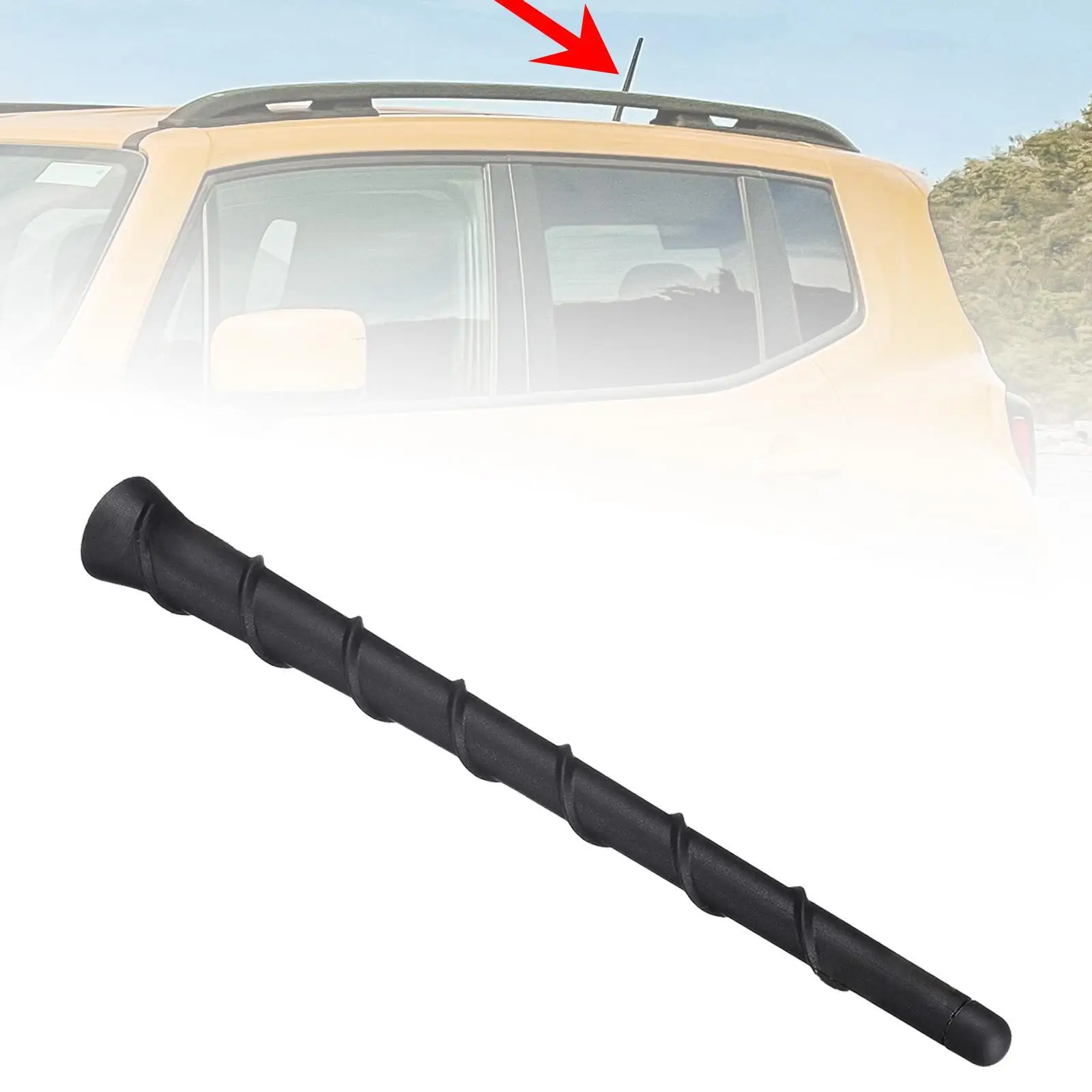 Car Radio Antenna Mast Replacement 8 Inch Removable Short Antenna for Dodge Durango 2011-2013 for jeep Grand Cherokee 2011-2013