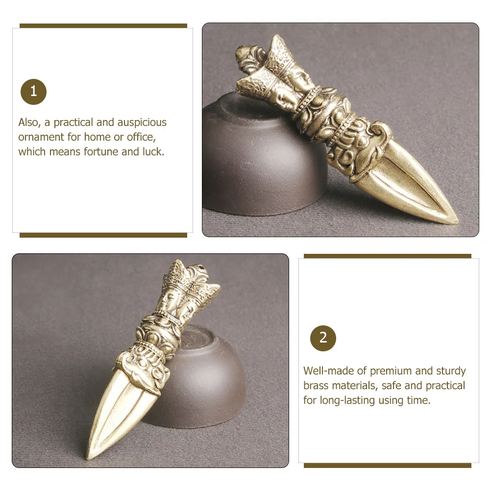 

Mini Brass Decor Tibetan Religious Small Vajra Pestle Decor Pestle For Home Office Desktop Decoration Luck Symbol