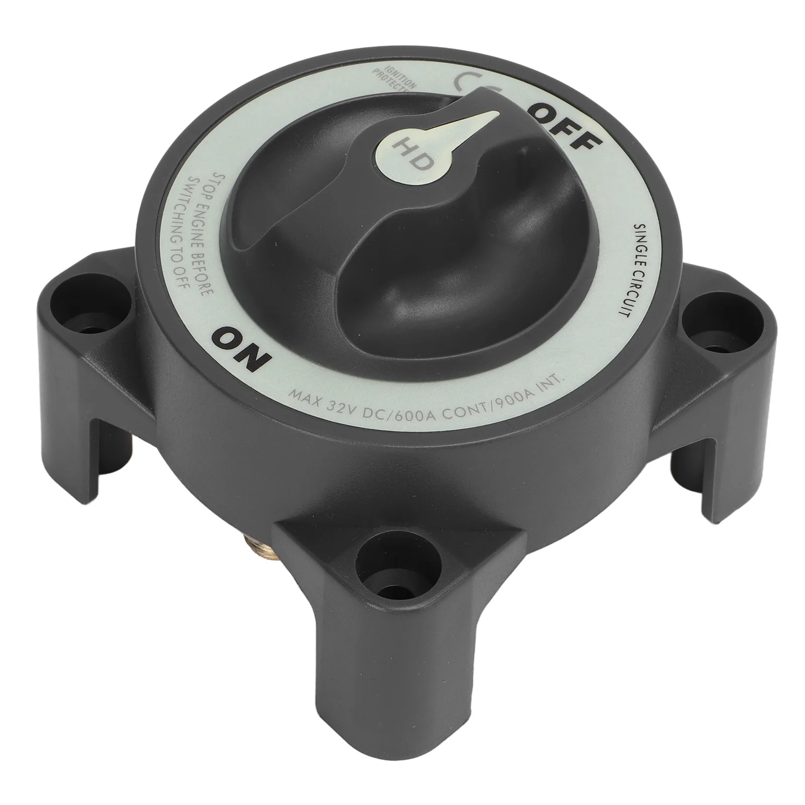 

600A Master Battery Power Cut Disconnect Switch Isolator Single Circuit ON OFF IP66 Waterproof 3 Studs for RV Boa new