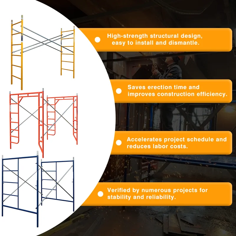 Échafaudage en acier galvanisé d'ingénierie combiné avec un échafaudage de façade offrant une capacité de charge durable et renforcée à haute résistance
