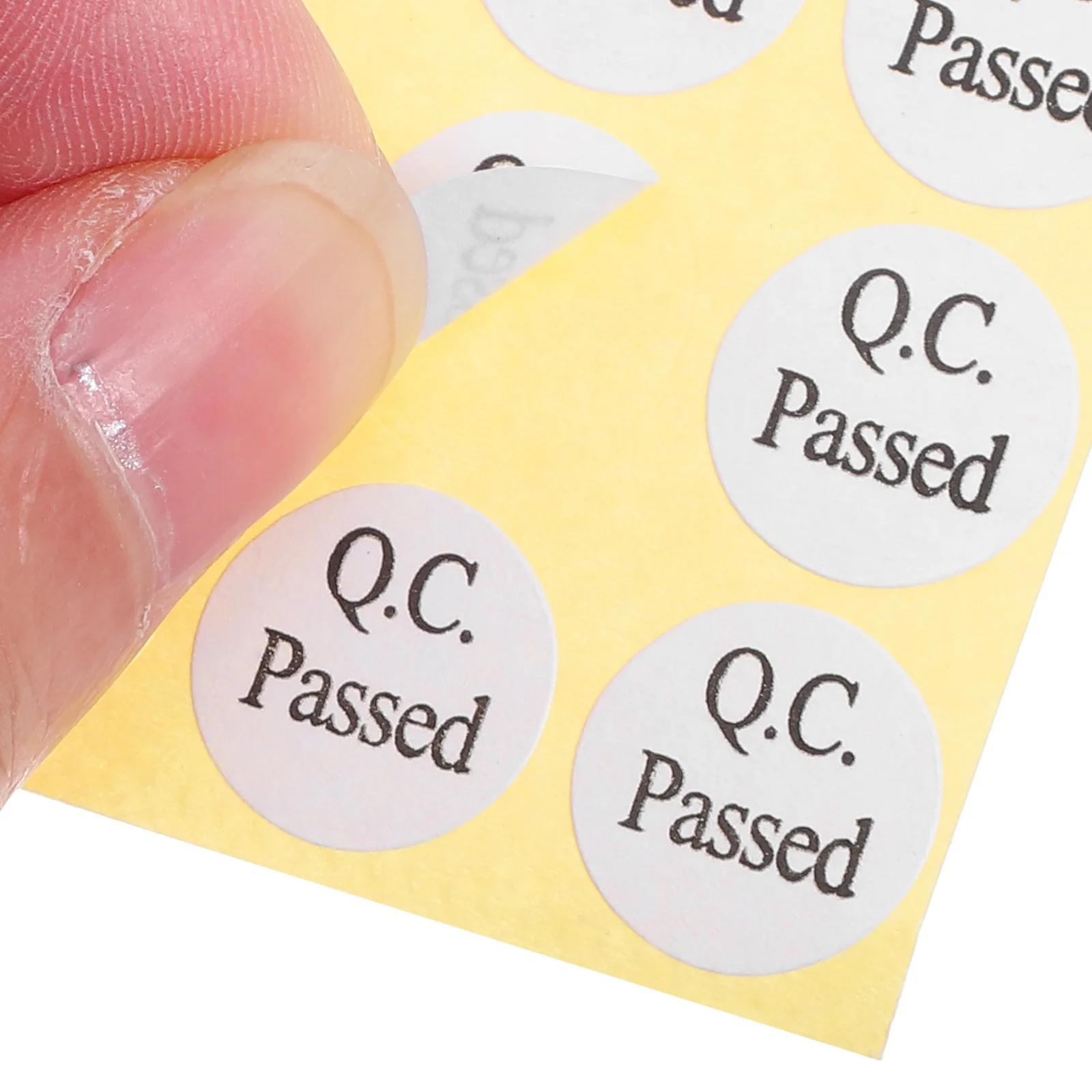 150 Sheets Round Qc Passed Inspection Stickers Self-Adhesive Quality Labels for Warehouse Packaging Round Self Adhesive Stickers