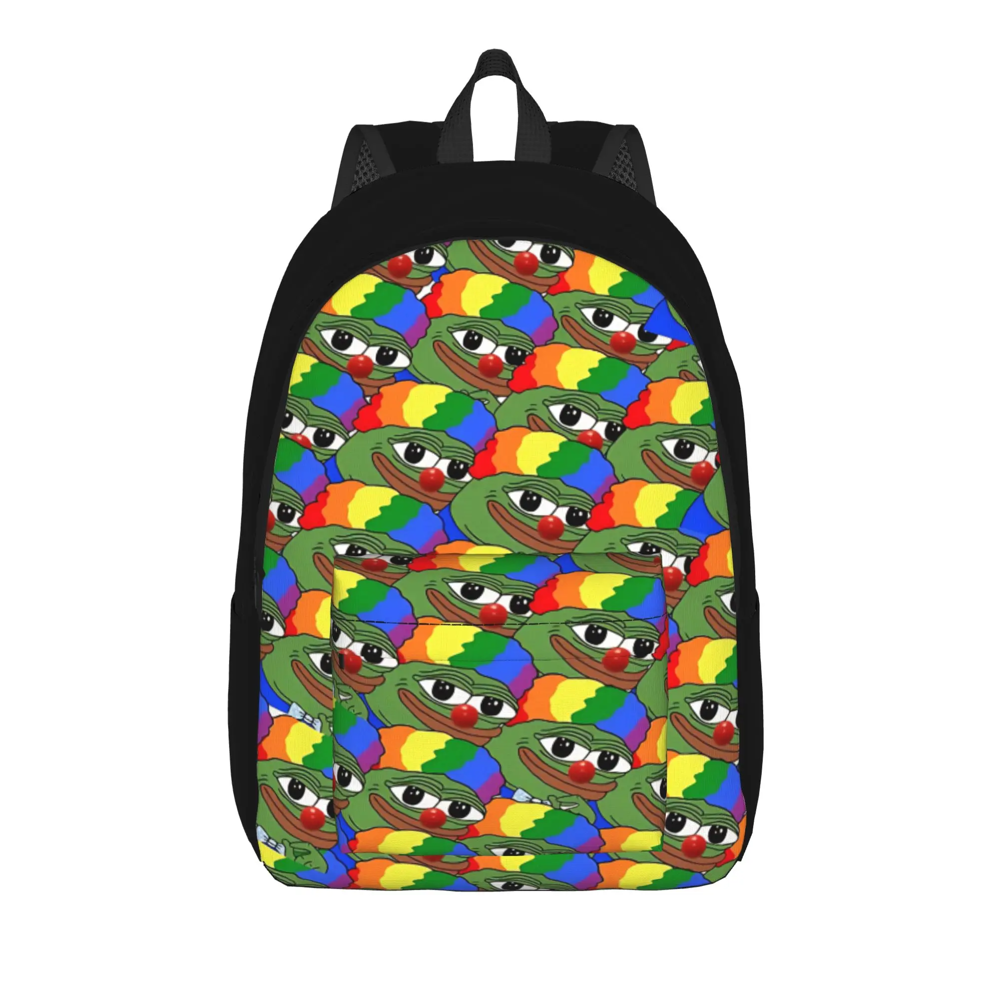 

Back to school season Fashionable funny smug Rucksack Pepe the Frog Male Lady Daypack Backpack