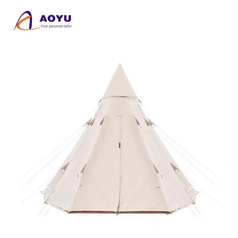 

2023 Yurt Glamping Tents Waterproof Luxury Hotel Outdoor Waterproof Tent Camping Teepee Tent For Adults
