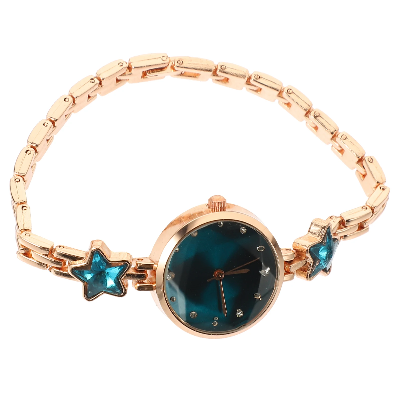 

Ladies Watch Quartz Wrist Accessories Delicate Blue Rhinestone Design Precise Timekeeping Durable Safe Birthday Gift Matching