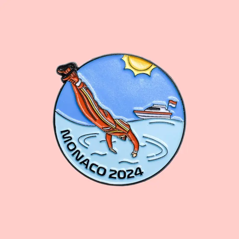 Charles Leclerc Monaco 2024 Win smalto Pin