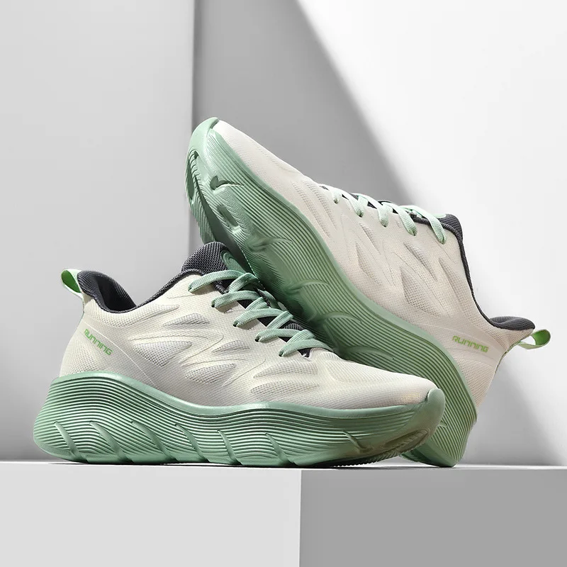 

2025 New Running Shoes Popcorn Sports Men Shoes Lightweight Shock Absorption Women Sneakers Gym Shoes Men Running Shoes