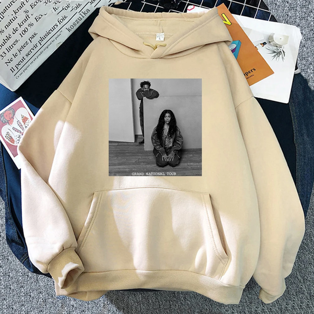 SZA Kendrick Lamar Hoodie Grand National Tour 2025 Women Hoodies Aesthetic Autumn Winter for Fan Gifts Pullover Sweatshirt