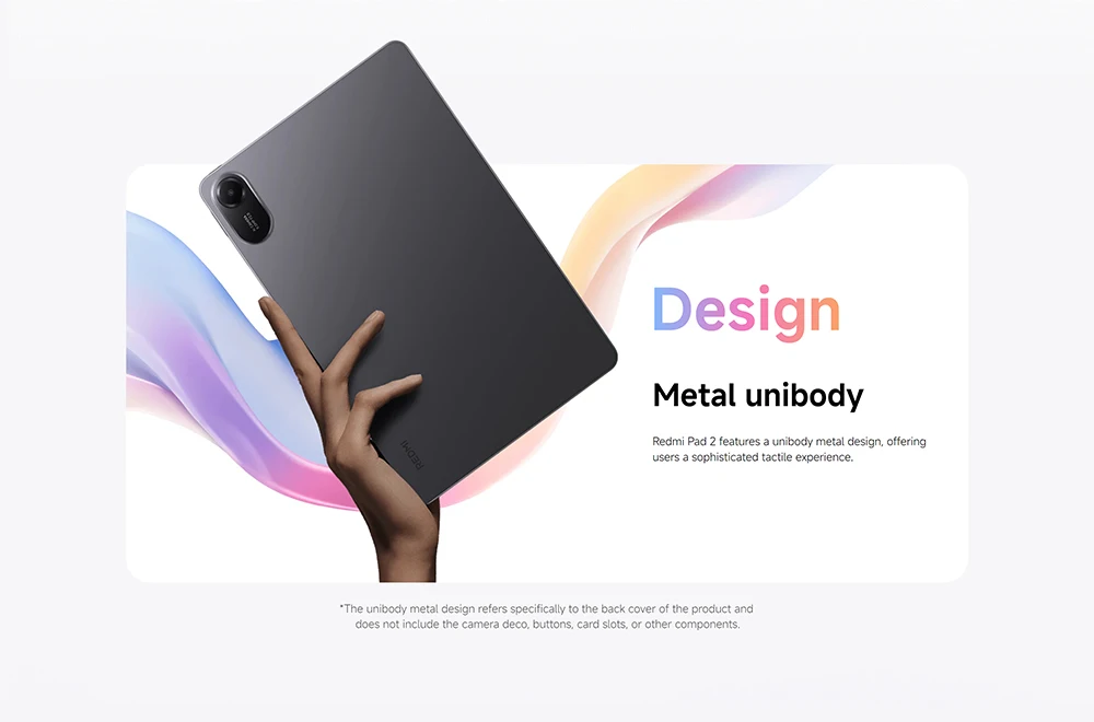 Global Version Xiaomi Redmi Pad 2 Wifi 11" 2.5K Crystal-Clear Display with Mediatek Helio G100-Ultra Processor 9000Mah Big Battery
