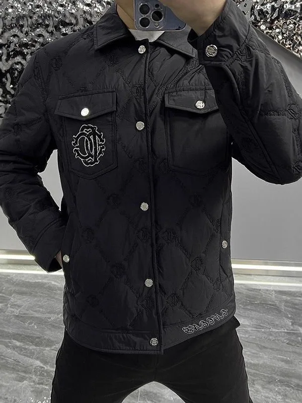 

Мужская повседневная тонкая хлопковая куртка 056 Sli, весенняя новинка, универсальное хлопковое пальто приталенного кроя с множеством карманов