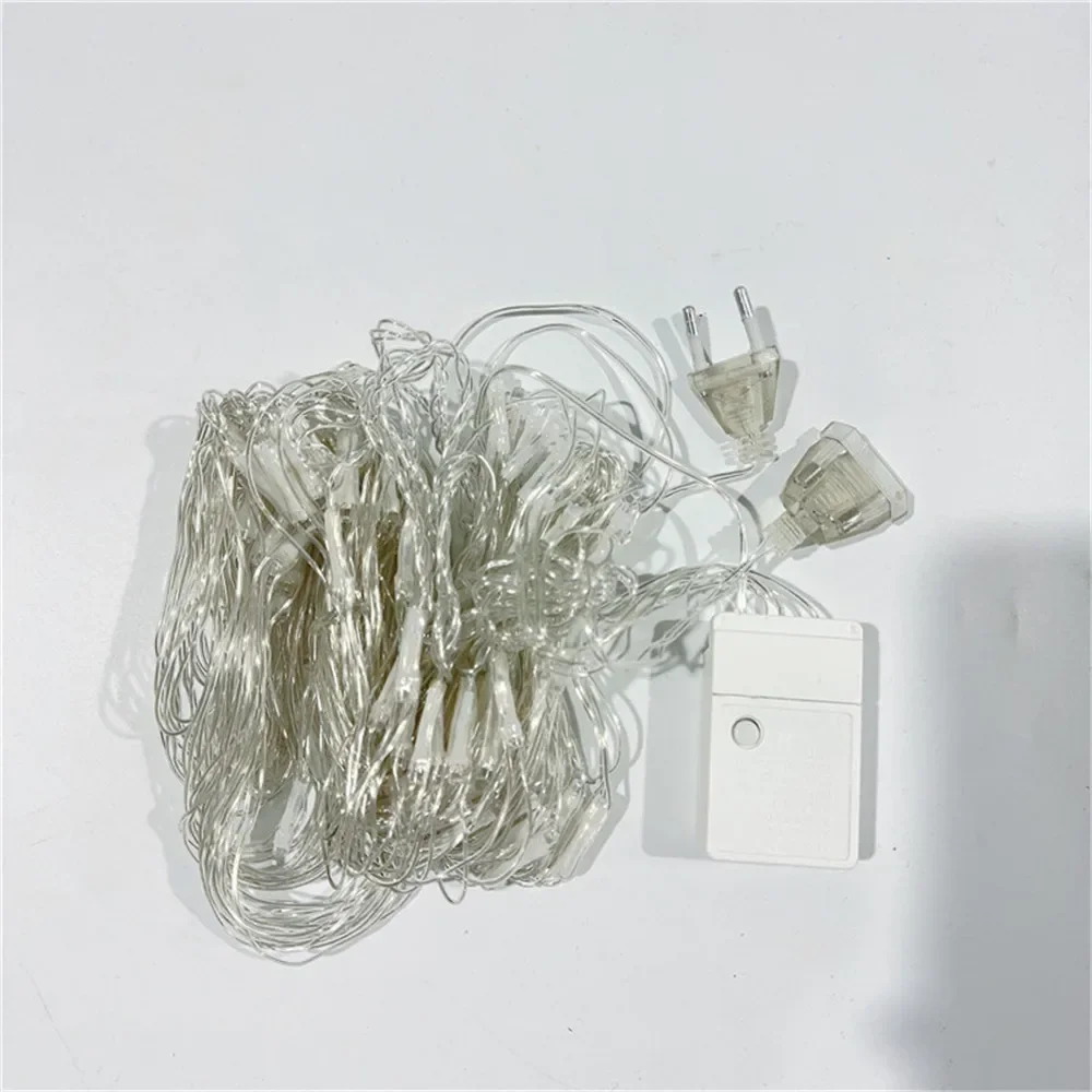 Net LED String Lights 8Modes 220V 110V EU Plug Festival Christmas Decoration Halloween New Year 2026 Wedding Party