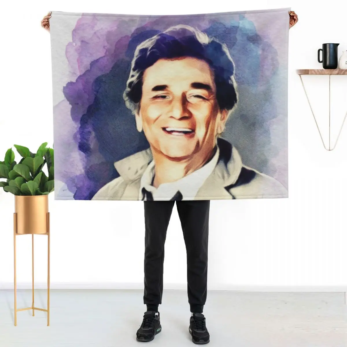 Peter Falk, Columbo Throw Blanket Elegant Warm Throw Blanket for Hotel Home