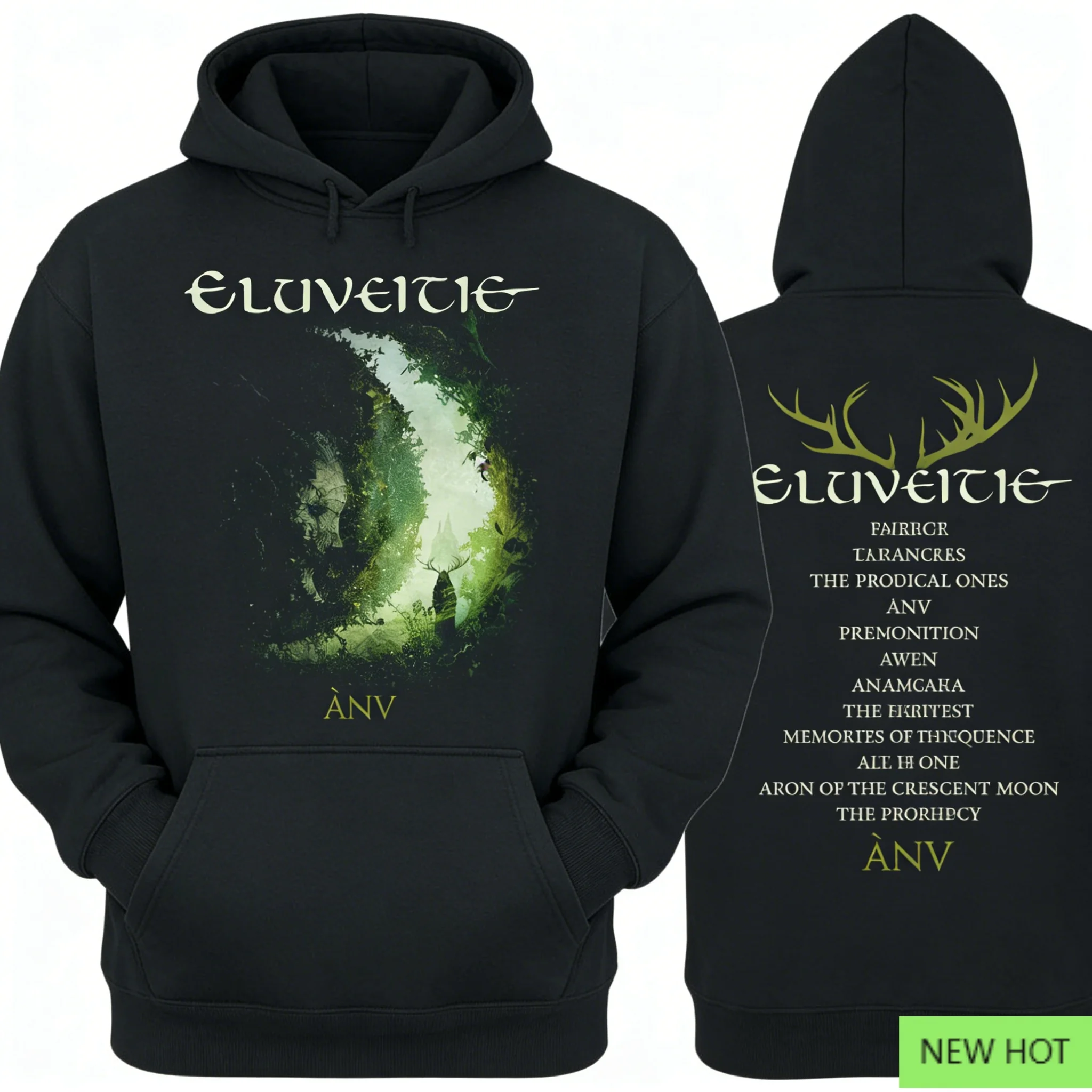 سترة بغطاء للرأس بتصميم أنيق من Eluveitie، سويت شيرت كاجوال، يجب اقتناؤها لأولئك الذين يفضلون الموسيقى والمعدن الشعبي الجمالي #1